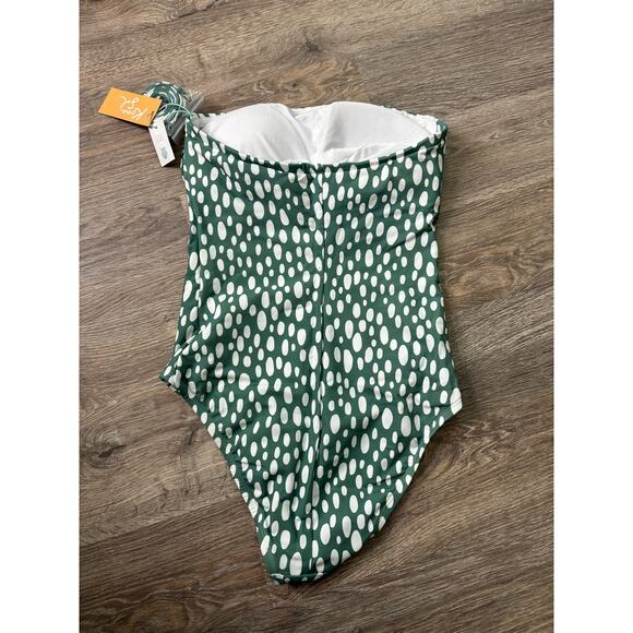 Kona Sol Swim Women's Straight Neck Medium Coverage One Piece Swimsuit - Picture 4 of 5